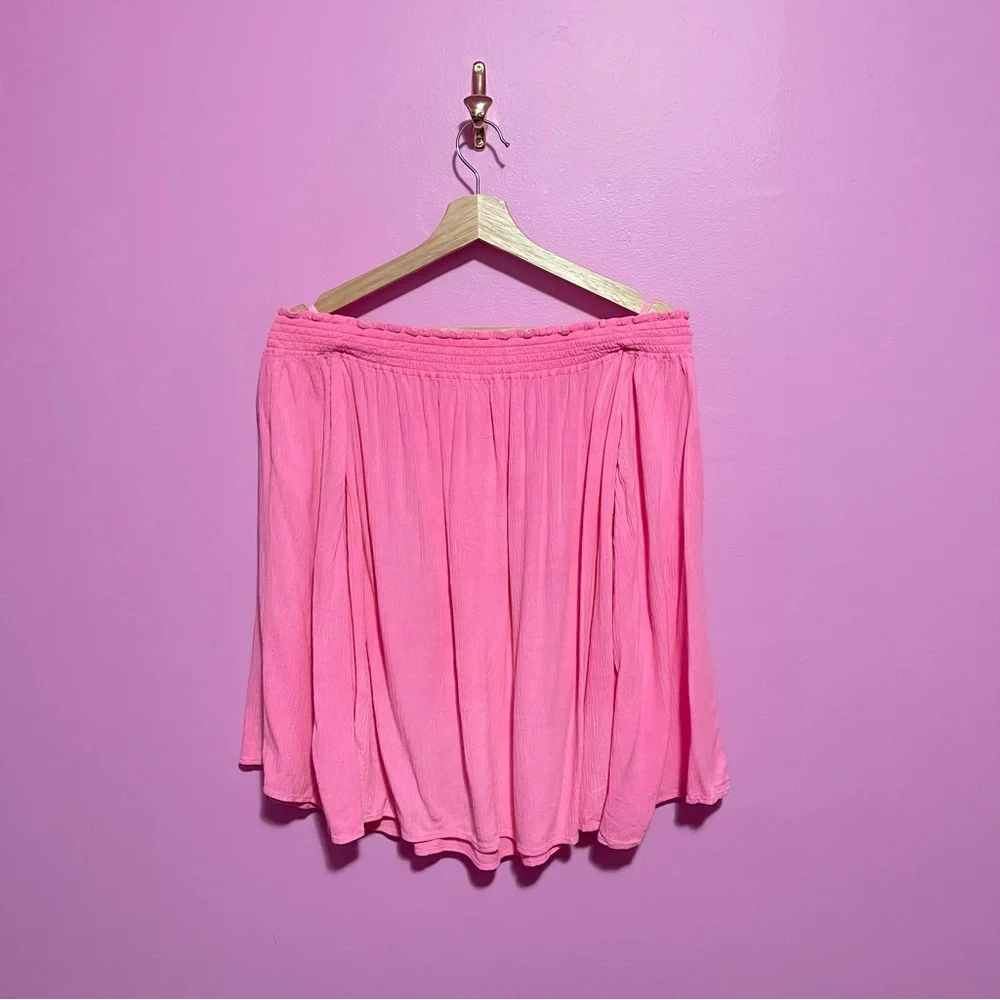 Lilly Pulitzer Nita Top Women’s Small‎ Tiki Pink Off-Shoulder Bell Sleeve Blouse - Picture 5 of 6